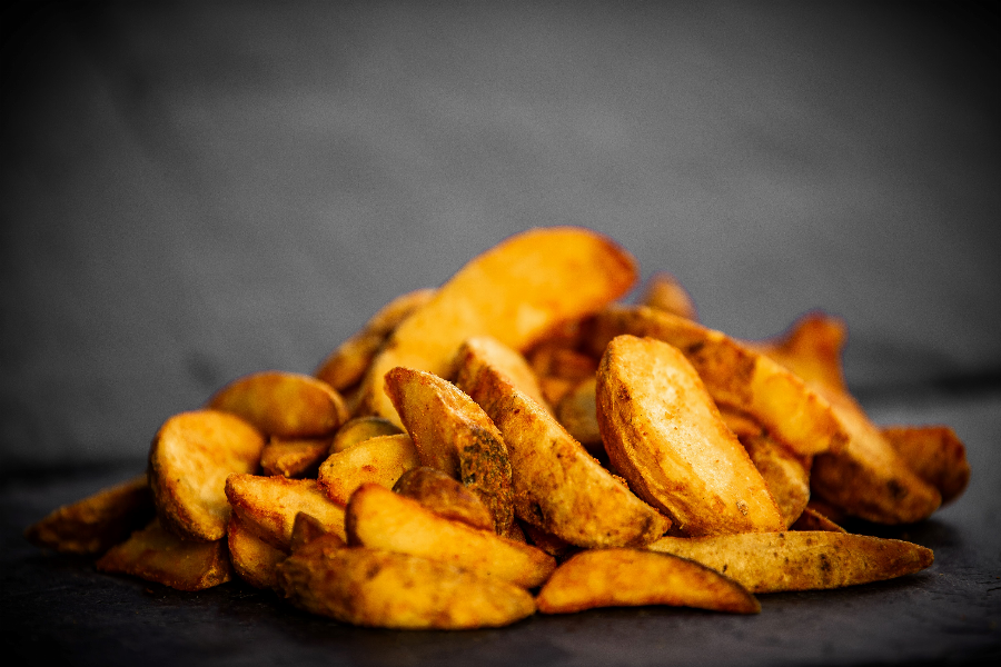 Kartoffelecken mit Creme Fraiche